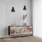 VEILED SUMMIT 3-Door Sideboard in Black Finish