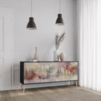 VEILED SUMMIT 3-Door Sideboard in Black Finish