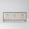 DELICATE BEAUTY 3-Door Sideboard in Black Finish