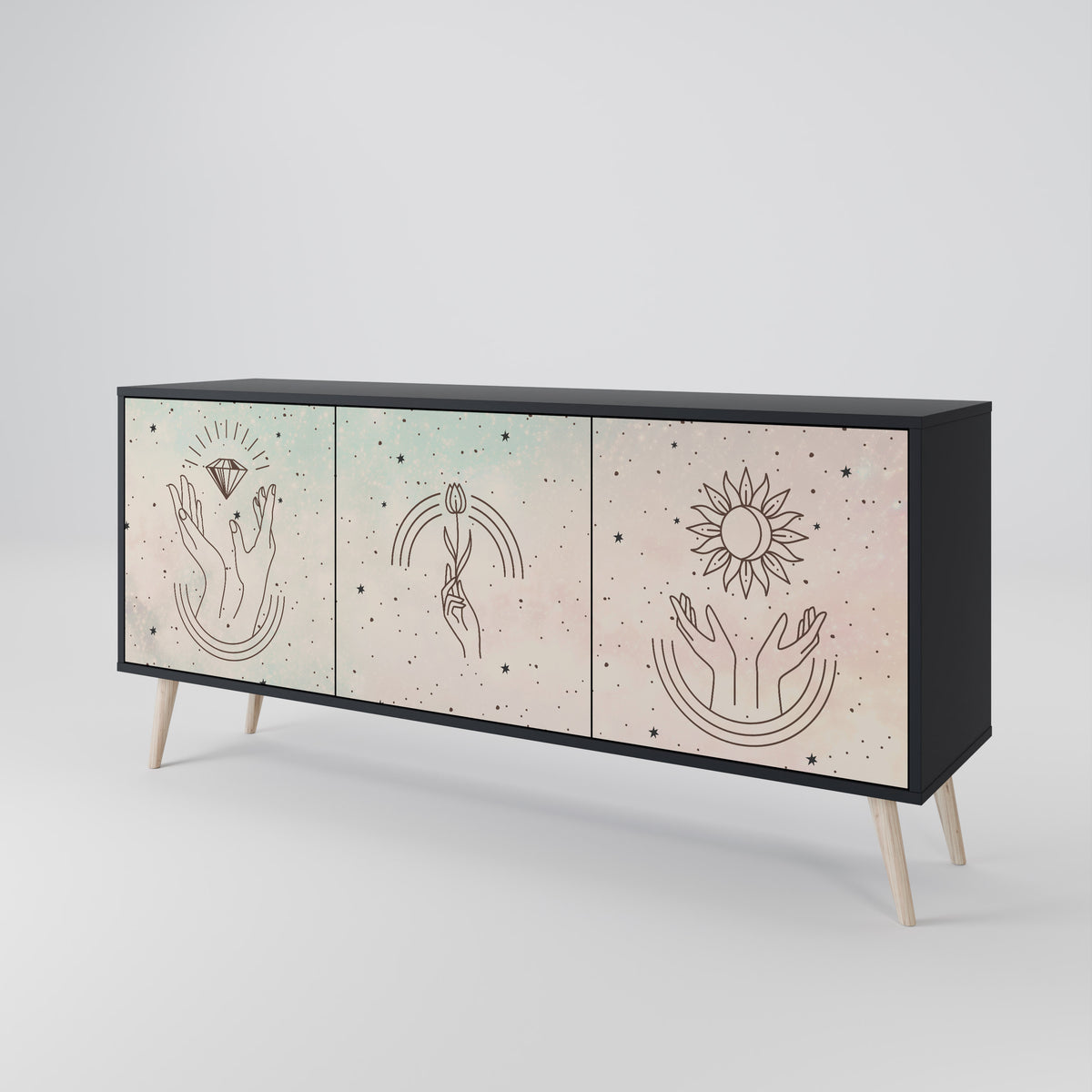 DELICATE BEAUTY 3-türiges Sideboard