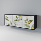 ELEGANT BOTANICS 3-Door Sideboard in Black Finish