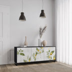 ELEGANT BOTANICS 3-Door Sideboard in Black Finish