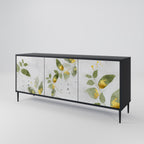 ELEGANT BOTANICS 3-Door Sideboard in Black Finish