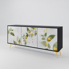 ELEGANT BOTANICS 3-Door Sideboard in Black Finish