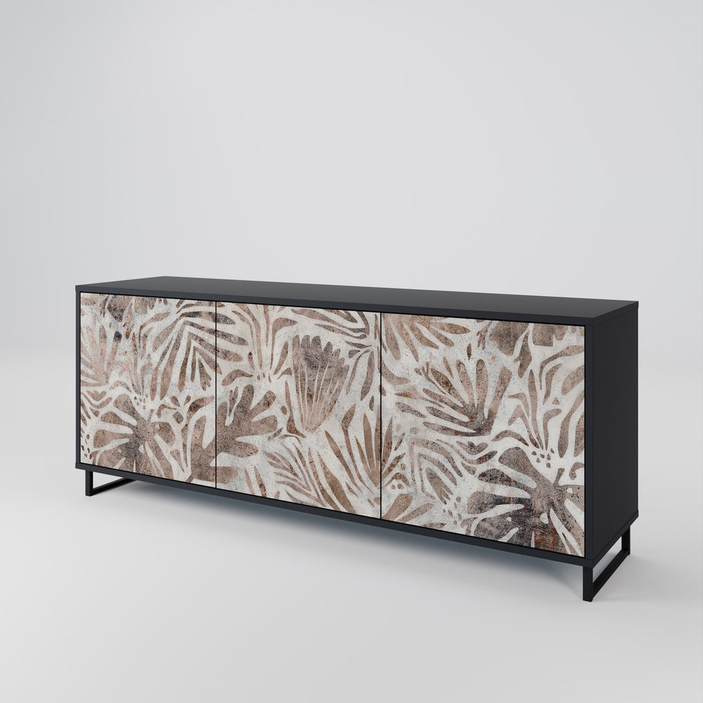 PASSING TIME 3-Door Sideboard in Black Finish