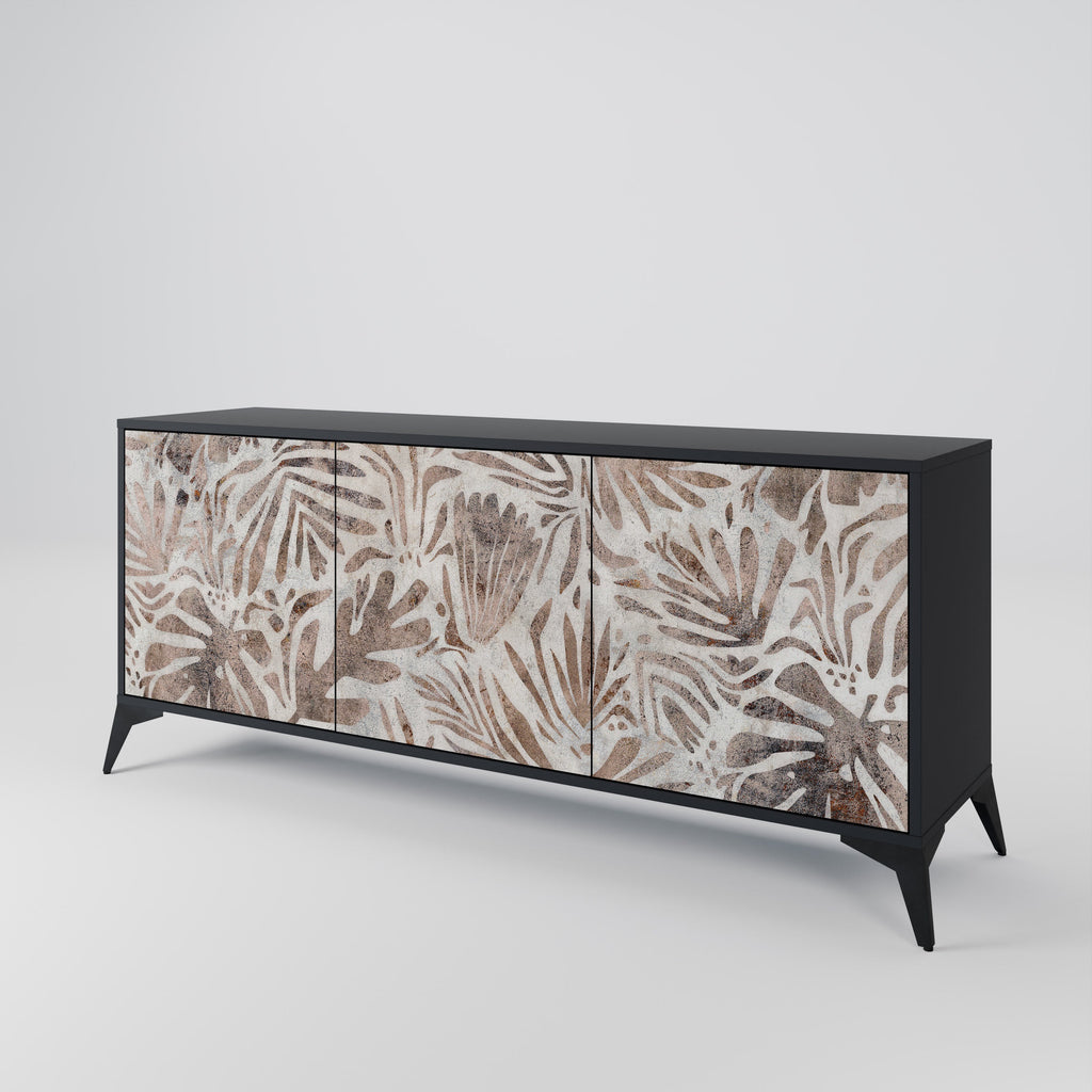 PASSING TIME 3-Door Sideboard in Black Finish