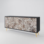 PASSING TIME 3-Door Sideboard in Black Finish
