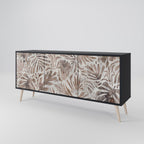 PASSING TIME 3-Door Sideboard in Black Finish