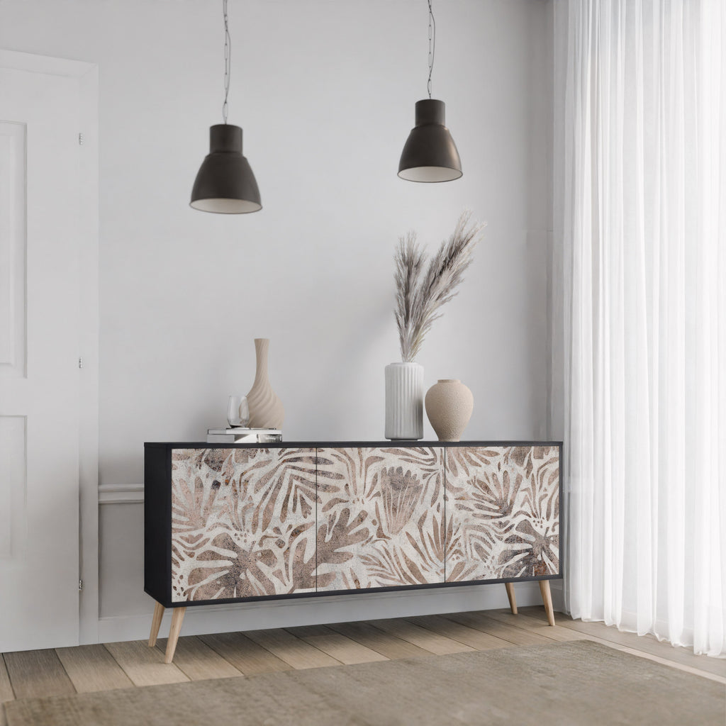 PASSING TIME 3-Door Sideboard in Black Finish