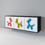 CHILDHOOD MEMORY 3-Door Sideboard in Black Finish