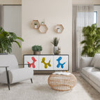 CHILDHOOD MEMORY 3-Door Sideboard in Black Finish