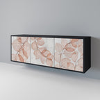 AUTUMN FRAGILITY 3-Door Sideboard in Black Finish