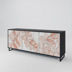 AUTUMN FRAGILITY 3-Door Sideboard in Black Finish