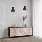 AUTUMN FRAGILITY 3-Door Sideboard in Black Finish