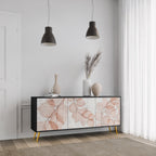 AUTUMN FRAGILITY 3-Door Sideboard in Black Finish