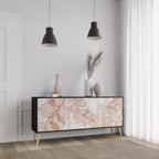 AUTUMN FRAGILITY 3-Door Sideboard in Black Finish