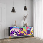 BIKE DREAMS 3-Door Sideboard in Black Finish