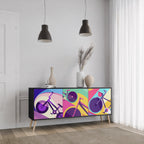 BIKE DREAMS 3-Door Sideboard in Black Finish