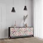 AUTUMN SUNDRIES 3-Door Sideboard in Black Finish