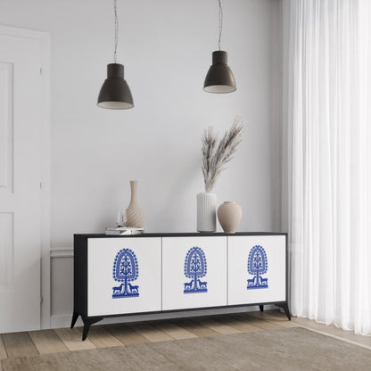 POLISH FOLK ART 3-türiges Sideboard