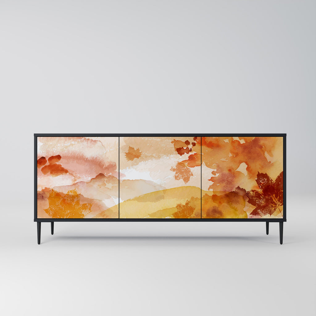 TRACES OF AUTUMN 3-Door Sideboard in Black Finish