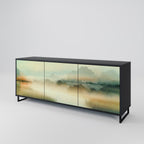 MORNING BY THE LAKE 3-Door Sideboard in Black Finish