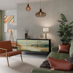 MORNING BY THE LAKE 3-Door Sideboard in Black Finish