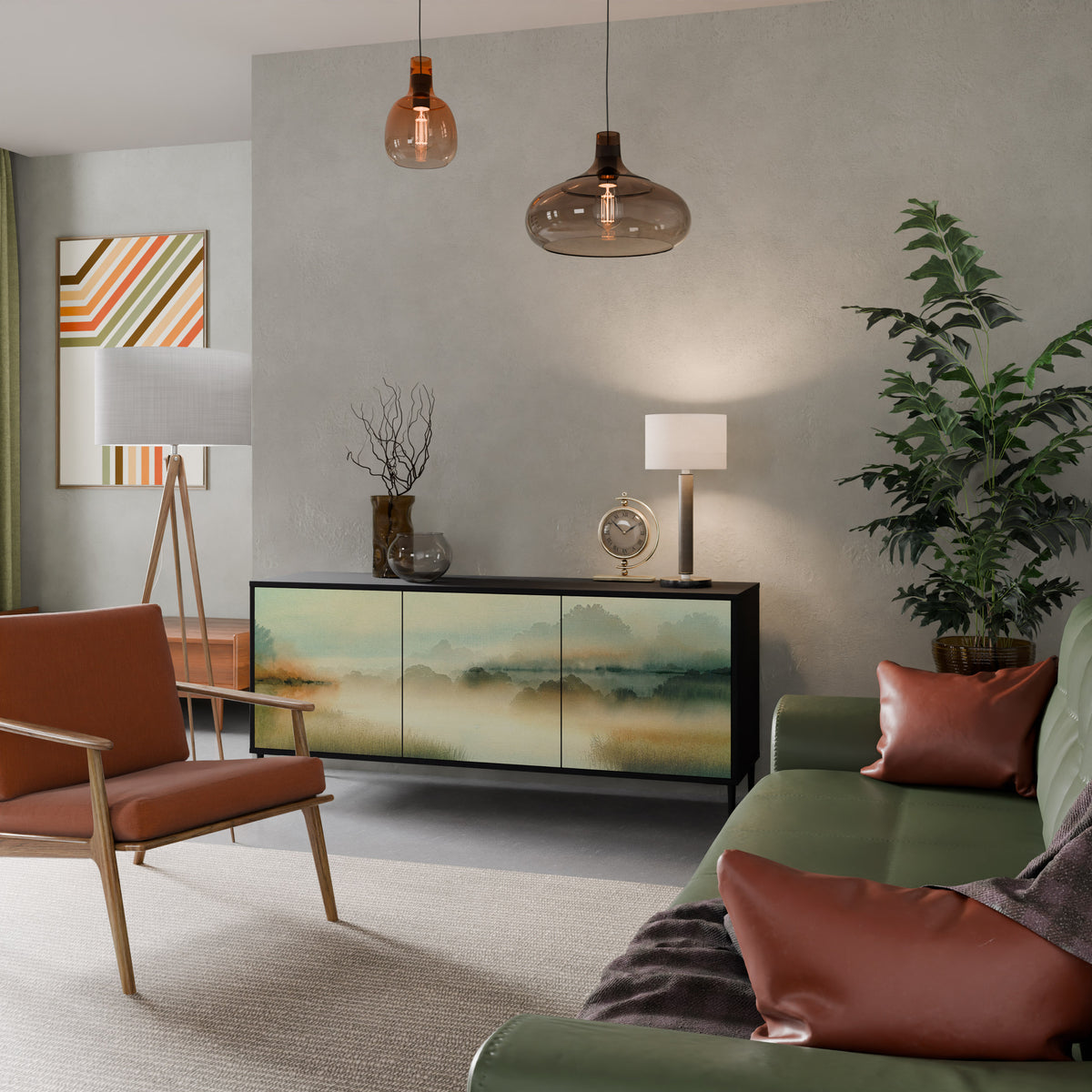 MORNING BY THE LAKE 3-türiges Sideboard