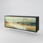 MORNING BY THE LAKE 3-Door Sideboard in Black Finish