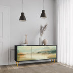 MORNING BY THE LAKE 3-Door Sideboard in Black Finish