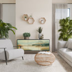 MORNING BY THE LAKE 3-Door Sideboard in Black Finish