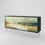 MORNING BY THE LAKE 3-Door Sideboard in Black Finish