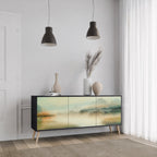 MORNING BY THE LAKE 3-Door Sideboard in Black Finish