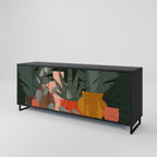 TROPICAL COMPOSITION 3-Door Sideboard in Black Finish