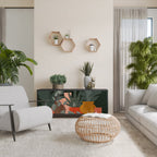 TROPICAL COMPOSITION 3-Door Sideboard in Black Finish