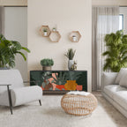 TROPICAL COMPOSITION 3-Door Sideboard in Black Finish