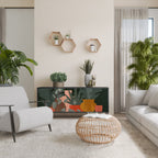 TROPICAL COMPOSITION 3-Door Sideboard in Black Finish