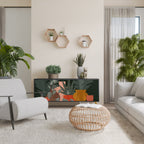 TROPICAL COMPOSITION 3-Door Sideboard in Black Finish