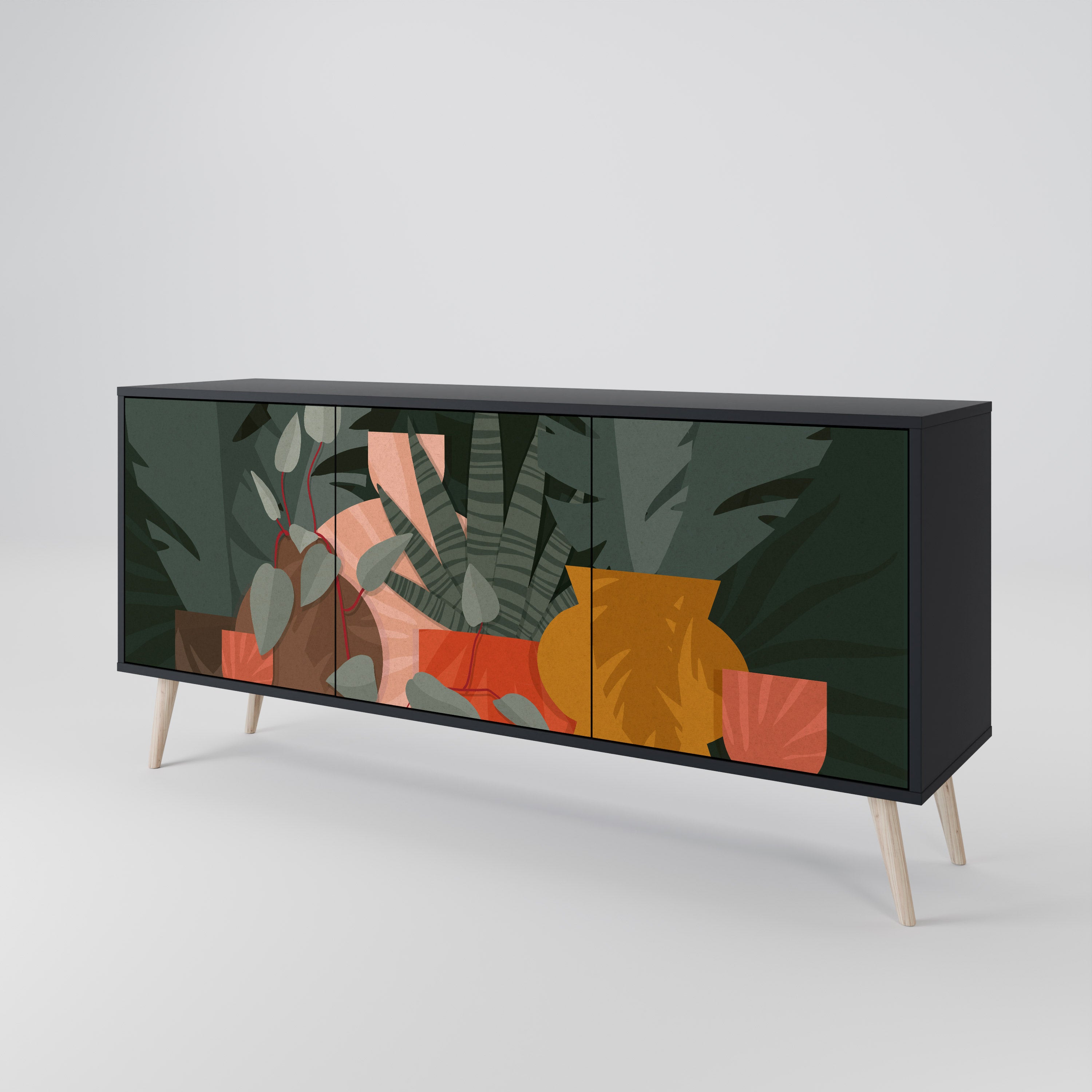 TROPICAL COMPOSITION 3-Door Sideboard