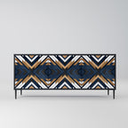 ARTFUL GEOMETRY Sideboard mit 3 Türen in Schwarz