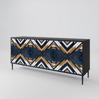ARTFUL GEOMETRY Sideboard mit 3 Türen in Schwarz