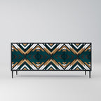 ARTISTIC GEOMETRY Sideboard mit 3 Türen in Schwarz