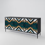 ARTISTIC GEOMETRY Sideboard mit 3 Türen in Schwarz