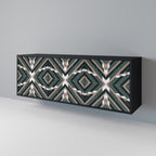 DIMENSION DELIGHTS 3-Door Sideboard in Black Finish