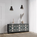 DIMENSION DELIGHTS 3-Door Sideboard in Black Finish