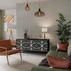 DIMENSION DELIGHTS 3-Door Sideboard in Black Finish