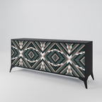DIMENSION DELIGHTS 3-Door Sideboard in Black Finish