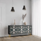 DIMENSION DELIGHTS 3-Door Sideboard in Black Finish