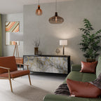 TIMELESS GLIDE 3-Door Sideboard in Black Finish