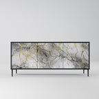 TIMELESS GLIDE 3-Door Sideboard in Black Finish